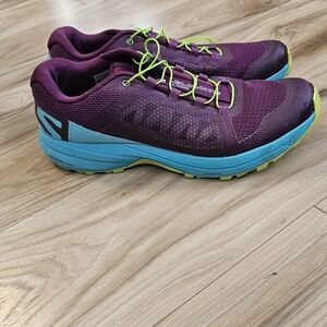Salomon Women's Purple and Blue Running Shoes Size 7.5